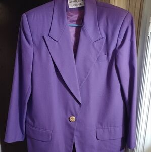 Lynn Greene for Richard Neal Women's Blazer Size 12 Purple Lined. 